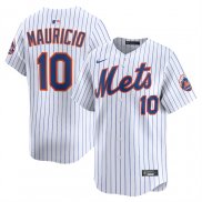 Camiseta Beisbol Hombre New York Mets Ronny Mauricio Alterno Limited Blanco