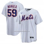 Camiseta Beisbol Hombre New York Mets Sean Manaea Primera Replica Blanco