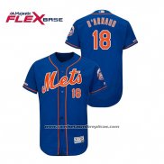 Camiseta Beisbol Hombre New York Mets Travis D'arnaud 150th Aniversario Patch Flex Base Azul