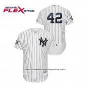 Camiseta Beisbol Hombre New York Yankees 2019 Jackie Robinson Day Flex Base Blanco