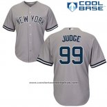 Camiseta Beisbol Hombre New York Yankees 99 Aaron Judge Gris Cool Base