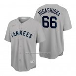 Camiseta Beisbol Hombre New York Yankees Kyle Higashioka Cooperstown Collection Gris