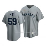 Camiseta Beisbol Hombre New York Yankees Luke Voit Cooperstown Collection Road Gris
