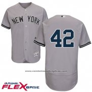 Camiseta Beisbol Hombre New York Yankees Mariano Rivera Gris Flex Base Jugador