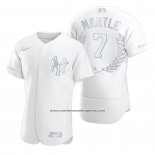 Camiseta Beisbol Hombre New York Yankees Mickey Mantle Award Collection Retired Blanco