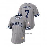 Camiseta Beisbol Hombre New York Yankees Mickey Mantle Cooperstown Collection Gris