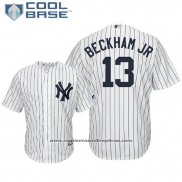 Camiseta Beisbol Hombre New York Yankees Odell Beckham Jr Cool Base Nfl X Crossover Blanco