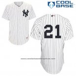 Camiseta Beisbol Hombre New York Yankees Paul O'neill 21 Blanco Cooperstown Cool Base