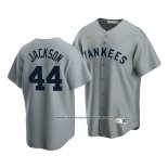 Camiseta Beisbol Hombre New York Yankees Reggie Jackson Cooperstown Collection Road Gris