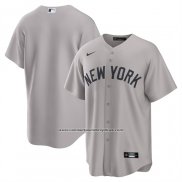 Camiseta Beisbol Hombre New York Yankees Segunda Replica Gris