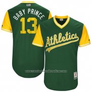 Camiseta Beisbol Hombre Oakland Athletics 2017 Little League World Series Bruce Maxwell Verde