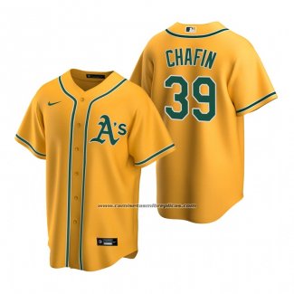 Camiseta Beisbol Hombre Oakland Athletics Andrew Chafin Replica Alterno Oro