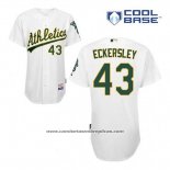 Camiseta Beisbol Hombre Oakland Athletics Dennis Eckersley 43 Blanco Primera Cool Base