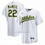 Camiseta Beisbol Hombre Oakland Athletics Jeff Mcneil Primera Replica Blanco