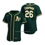 Camiseta Beisbol Hombre Oakland Athletics Matt Chapman Autentico Alterno Verde