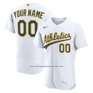 Camiseta Beisbol Hombre Oakland Athletics Primera Autentico Personalizada Blanco1
