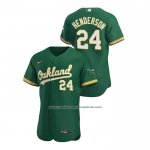 Camiseta Beisbol Hombre Oakland Athletics Rickey Henderson Autentico 2020 Alterno Verde