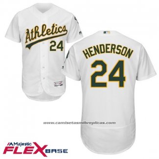 Camiseta Beisbol Hombre Oakland Athletics Rickey Henderson Blanco Flex Base