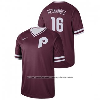 Camiseta Beisbol Hombre Philadelphia Phillies Cesar Hernandez Cooperstown Collection Legend Granate