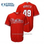 Camiseta Beisbol Hombre Philadelphia Phillies Jake Arrieta Cool Base Fashion Rojo