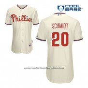 Camiseta Beisbol Hombre Philadelphia Phillies Mike Schmidt 20 Crema Alterno Cool Base