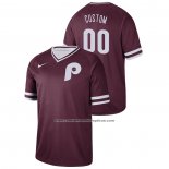 Camiseta Beisbol Hombre Philadelphia Phillies Personalizada Cooperstown Collection Legend Maroon