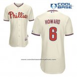 Camiseta Beisbol Hombre Philadelphia Phillies Ryan Howard 6 Crema Alterno Cool Base