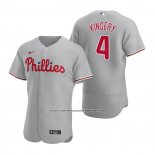 Camiseta Beisbol Hombre Philadelphia Phillies Scott Kingery Autentico 2020 Road Gris