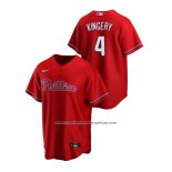 Camiseta Beisbol Hombre Philadelphia Phillies Scott Kingery Replica Alterno Rojo
