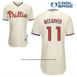 Camiseta Beisbol Hombre Philadelphia Phillies Tim Mccarver 11 Crema Alterno Cool Base