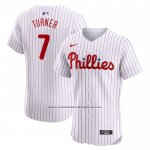 Camiseta Beisbol Hombre Philadelphia Phillies Trea Turner Primera Elite Blanco