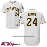 Camiseta Beisbol Hombre Pittsburgh Pirates Barry Bonds Autentico Collection Flex Base Blanco Jugador