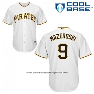 Camiseta Beisbol Hombre Pittsburgh Pirates Bill Mazeroski 9 Blanco Primera Cool Base