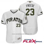 Camiseta Beisbol Hombre Pittsburgh Pirates David Freese Blanco 2018 Primera Alterno Flex Base