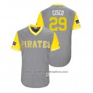 Camiseta Beisbol Hombre Pittsburgh Pirates Francisco Cervelli 2018 LLWS Players Weekend Cisco Gris