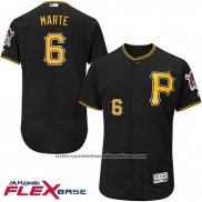Camiseta Beisbol Hombre Pittsburgh Pirates Starling Marte Negro Flex Base