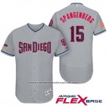 Camiseta Beisbol Hombre San Diego Padres 2017 Estrellas y Rayas Cory Spangenberg Gris Flex Base