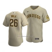 Camiseta Beisbol Hombre San Diego Padres Austin Nola Autentico Alterno Marron