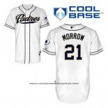 Camiseta Beisbol Hombre San Diego Padres Brandon Morrow 21 Blanco Primera Cool Base