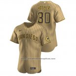 Camiseta Beisbol Hombre San Diego Padres Eric Hosmer Autentico Alterno Bronceado Marron