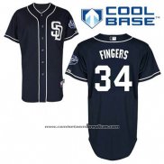 Camiseta Beisbol Hombre San Diego Padres Rollie Fingers 34 Azul Alterno Cool Base
