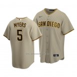 Camiseta Beisbol Hombre San Diego Padres Wil Myers 5 Sand Replica Alterno Marron