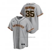 Camiseta Beisbol Hombre San Francisco Giants Brandon Crawford Replica Road Gris