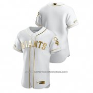 Camiseta Beisbol Hombre San Francisco Giants Golden Edition Autentico Blanco