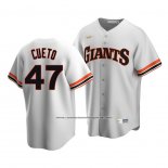 Camiseta Beisbol Hombre San Francisco Giants Johnny Cueto Cooperstown Collection Primera Blanco