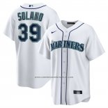 Camiseta Beisbol Hombre Seattle Mariners Donovan Solano Primera Replica Blanco