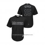 Camiseta Beisbol Hombre Seattle Mariners Kyle Seager 2019 Players Weekend Replica Negro