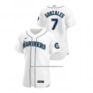 Camiseta Beisbol Hombre Seattle Mariners Marco Gonzales Autentico 2020 Primera Blanco