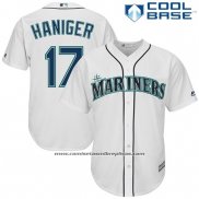 Camiseta Beisbol Hombre Seattle Mariners Mitch Haniger Blanco Jugador Cool Base