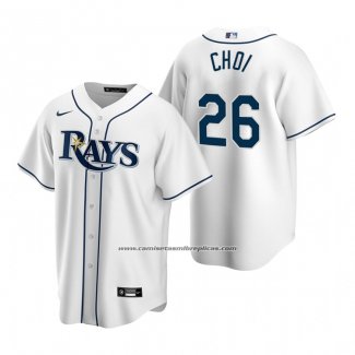 Camiseta Beisbol Hombre Tampa Bay Rays Ji Man Choi Replica Primera Blanco